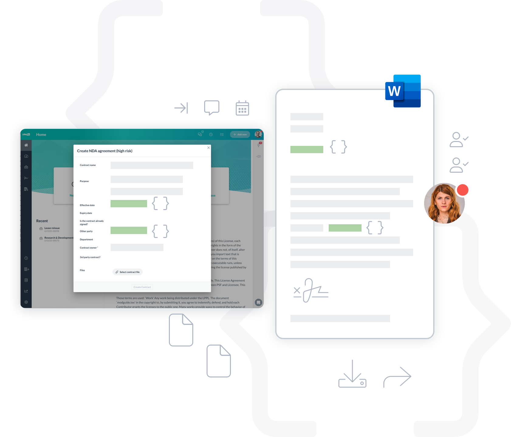 Lawvu in house legal software - matter management solution Lawvu matter management workflow