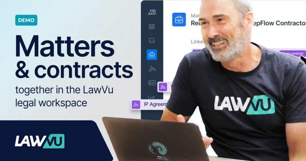 Matters and contracts together in the LawVu legal workspace – a general counsel perspective