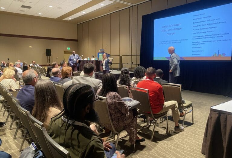Kansas State University Medical School speaking during the LawVu lead session at NACUA Annual Conference 2025