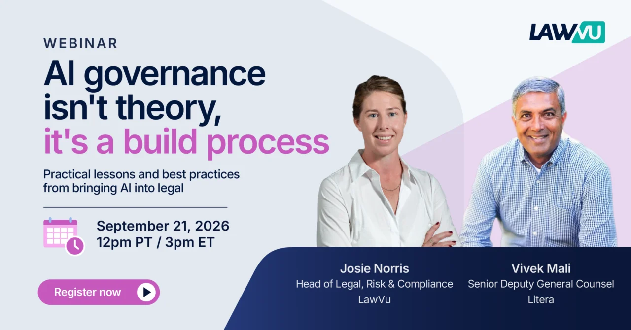 AI governance isn’t theory, it’s a build process: practical lessons and best practices from bringing AI into legal
