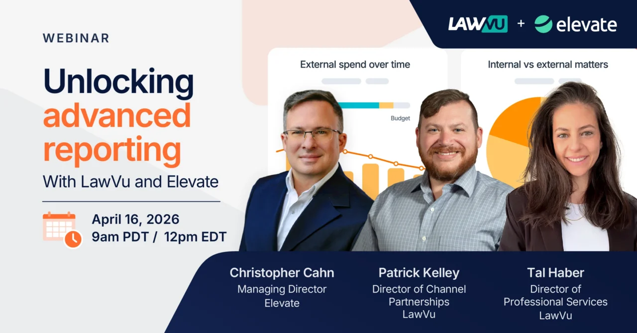 Unlocking advanced reporting with LawVu and Elevate