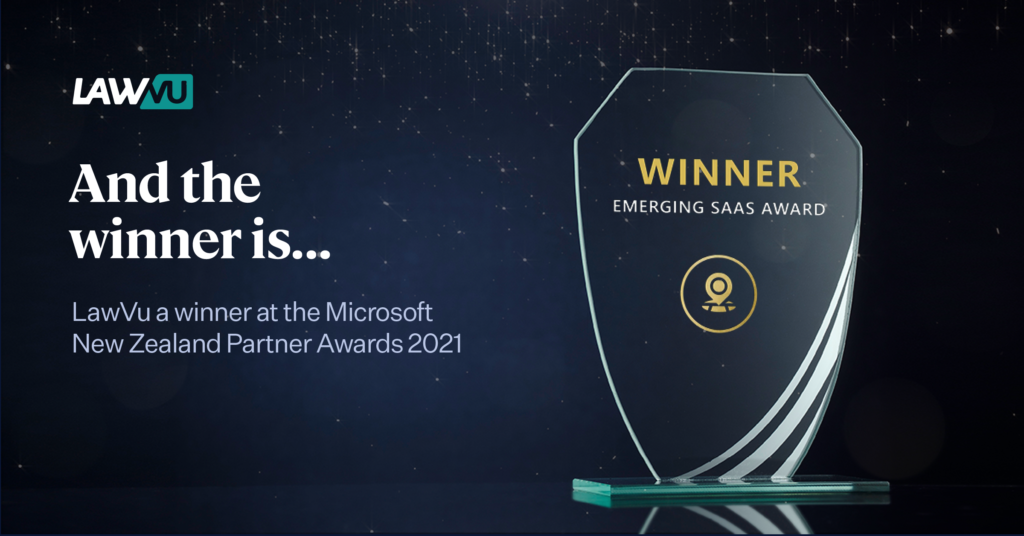 LawVu a winner at the Microsoft New Zealand Partner Awards 2021