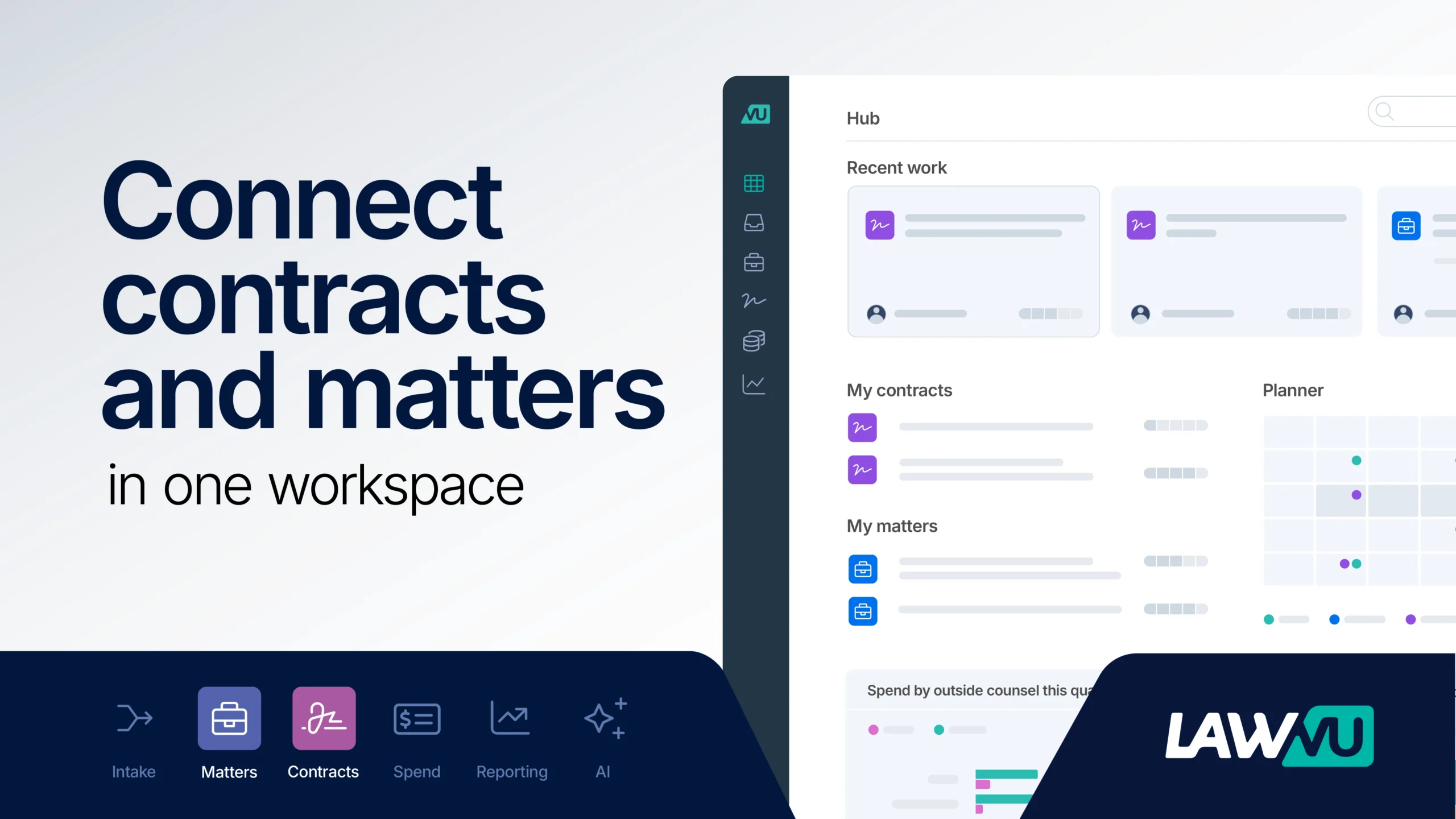 Connect contracts and matters in one workspace