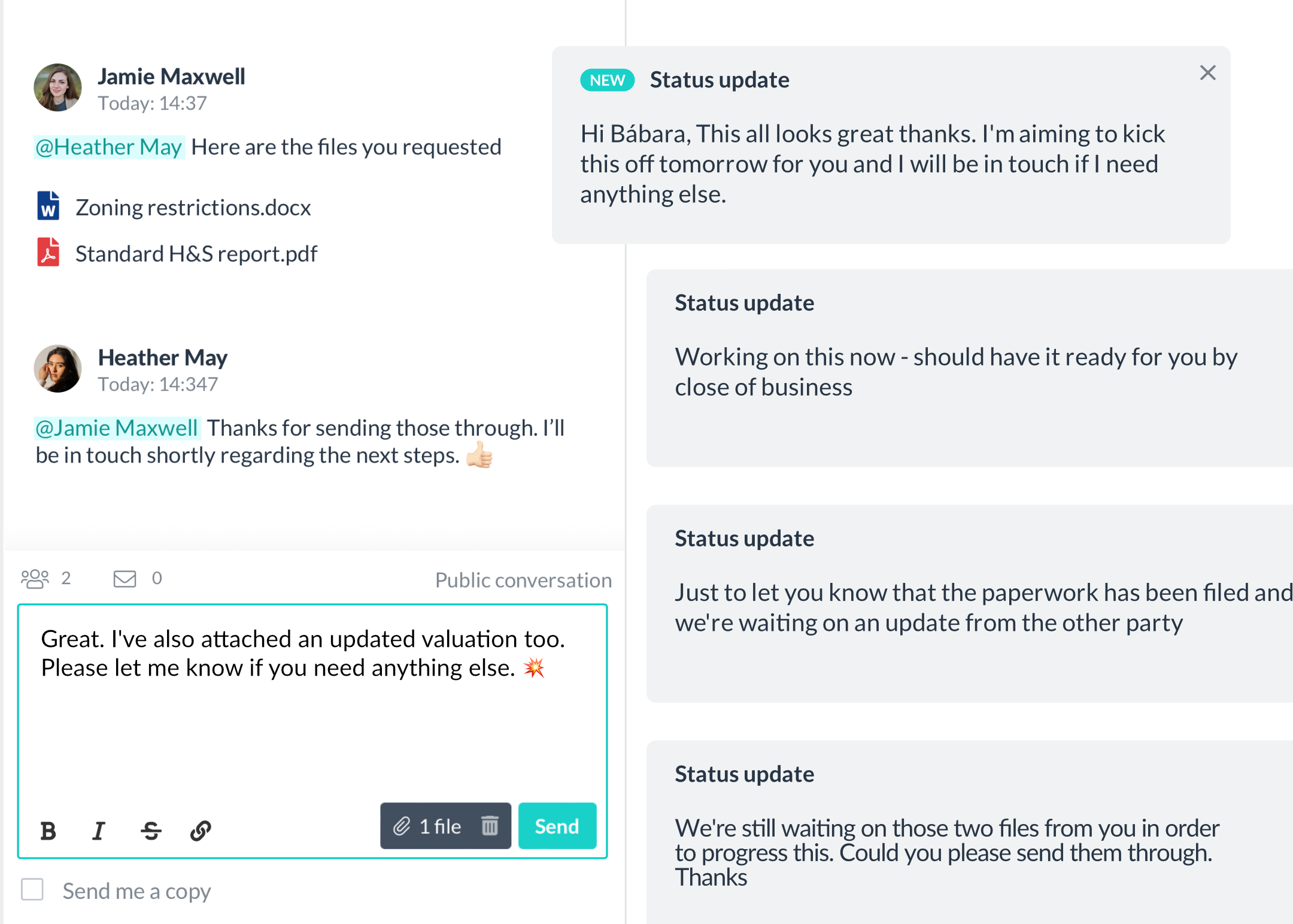 conversations--1@2x Collaborate using Lawvu matter management solution
