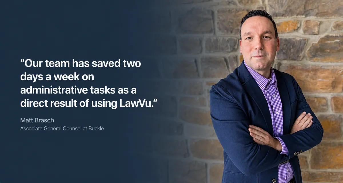 How Buckle saves two days a week on administrative tasks with LawVu