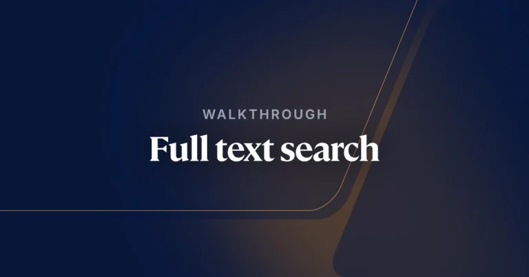 New and improved full text search