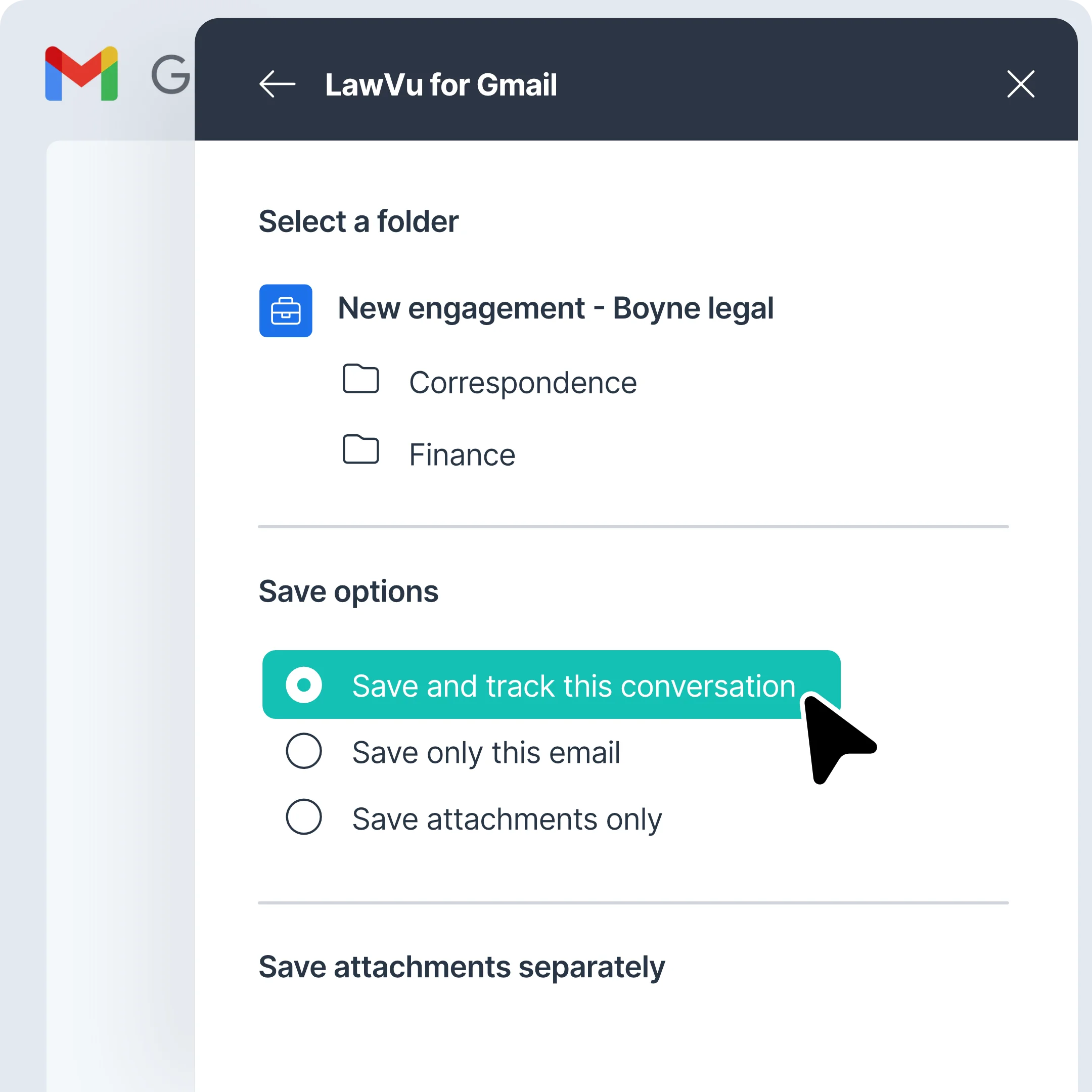 LawVu Gmail integration