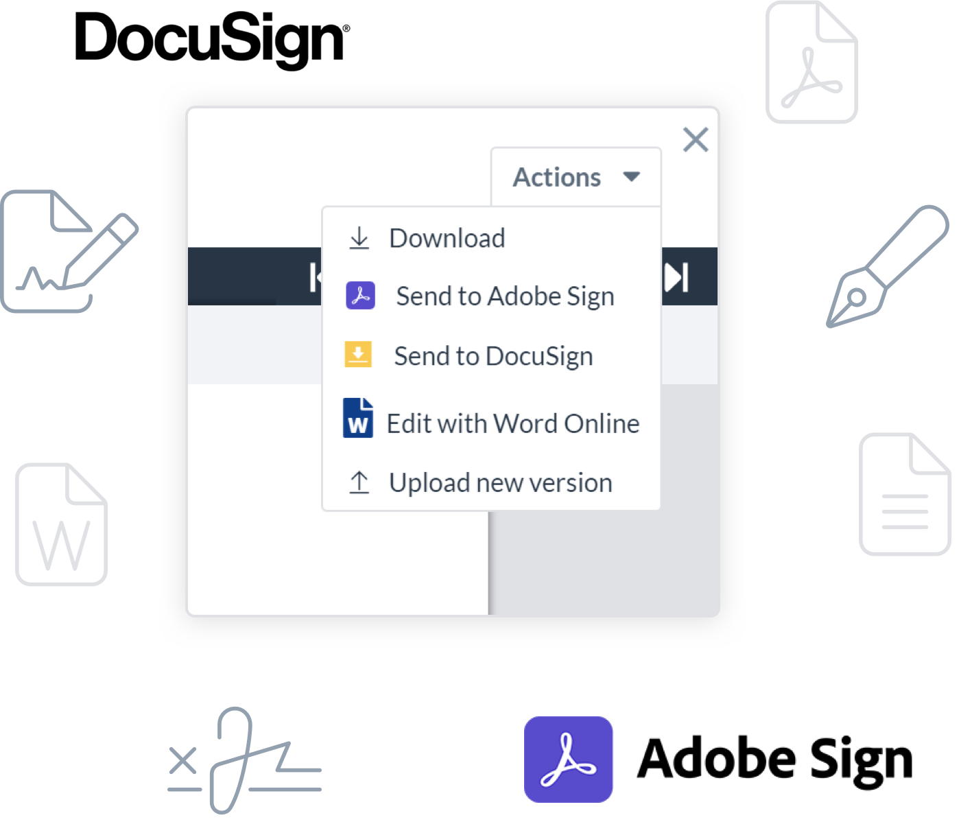 integrations--digital-sigining-v2@2x LawVu integrates with HelloSign, DocuSign & AdobeSign