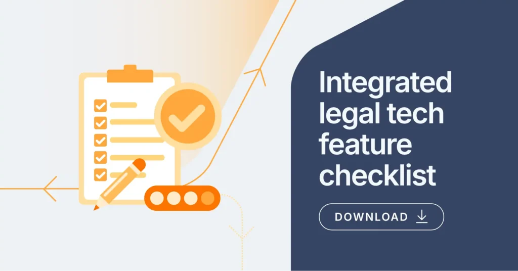 Integrated legal tech feature checklist