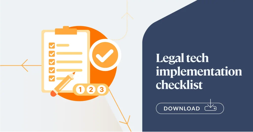 In-house legal tech implementation checklist