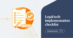In-house legal tech implementation checklist