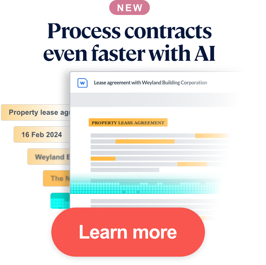 Process contracts faster with AI - Learn more