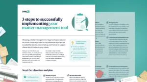 Matter management implementation checklist