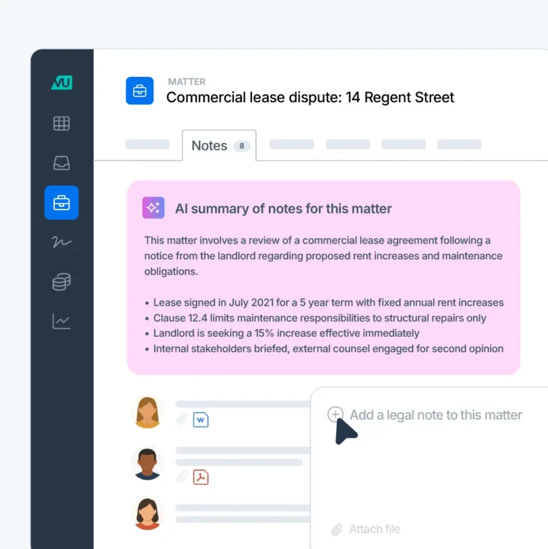 Matter management for in‑house legal teams