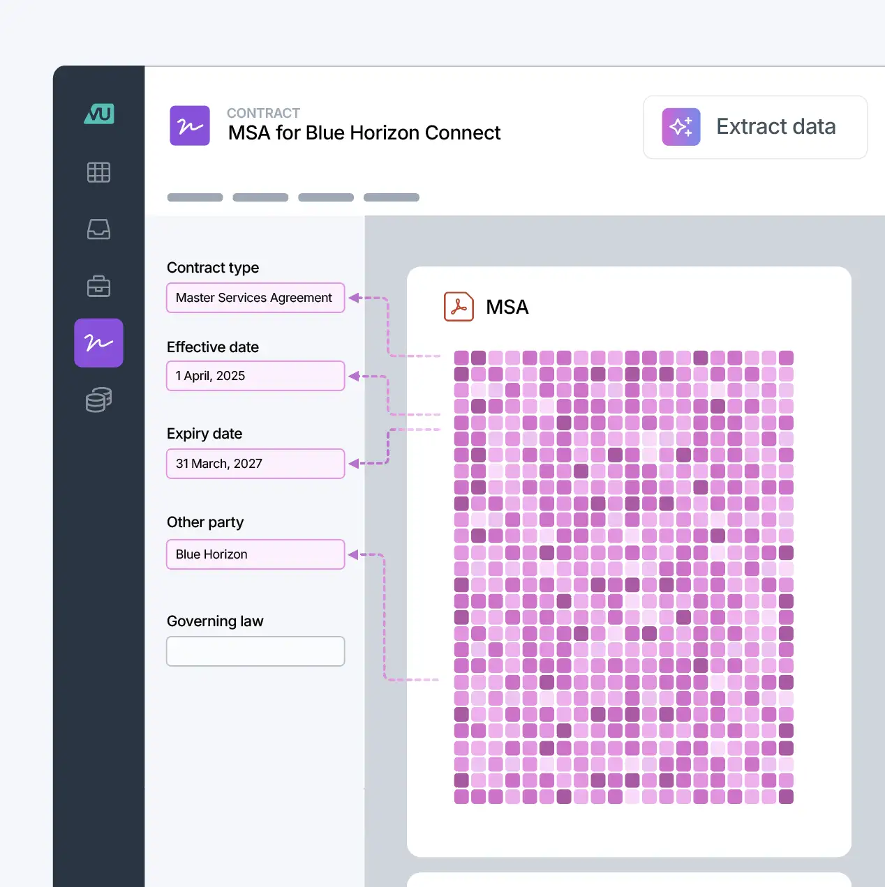 Intelligent contract upload
