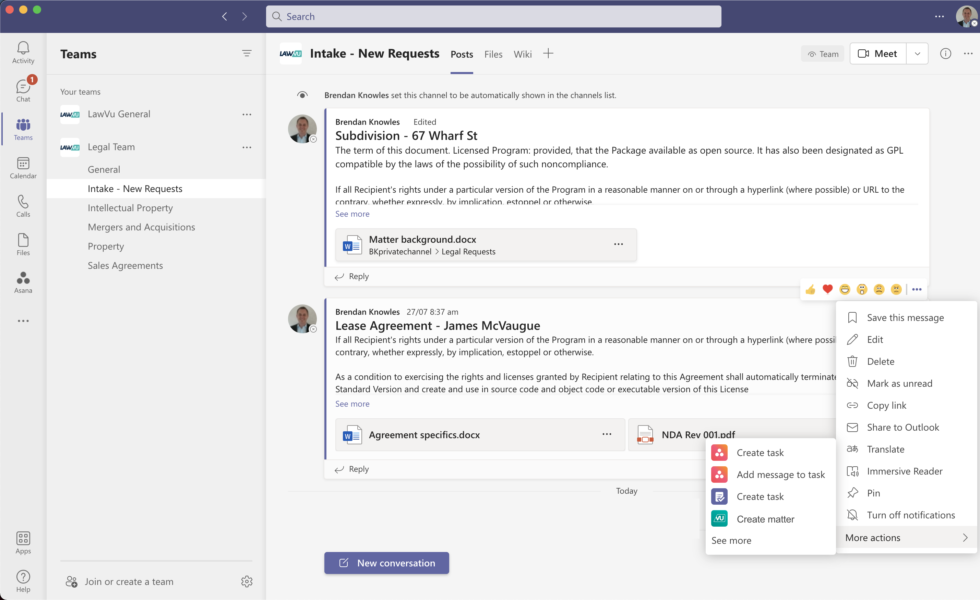 Introducing Microsoft Teams integration to the LawVu legal workspace ...