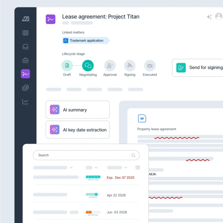 Contract management designed for in-house counsel