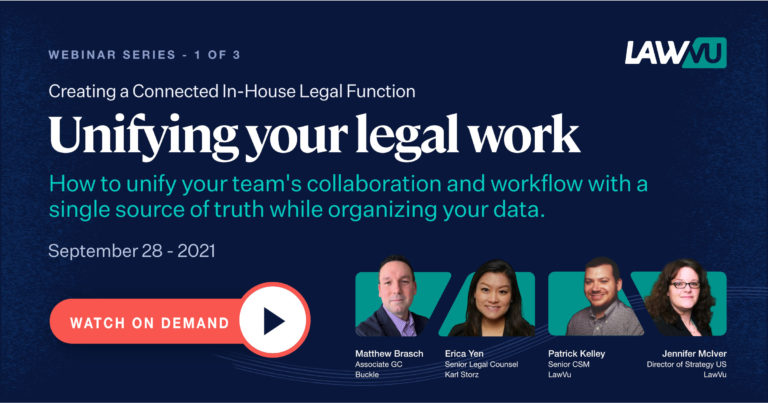 Unifying your legal work webinar