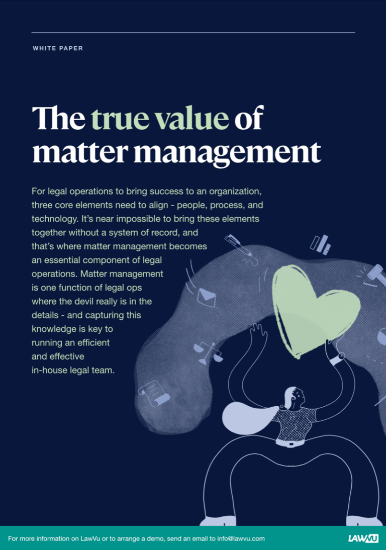 The true value of matter management whitepaper - LawVu