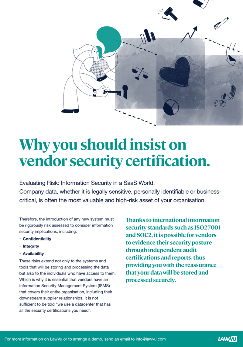 Case study - Why you should insist on vendor security certification. - Lawvu