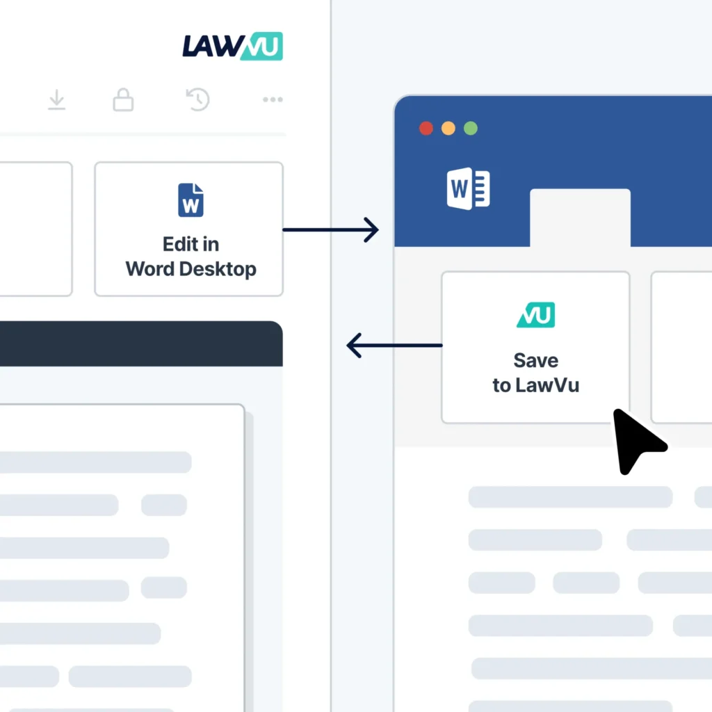 LawVu's Native Microsoft Word integration